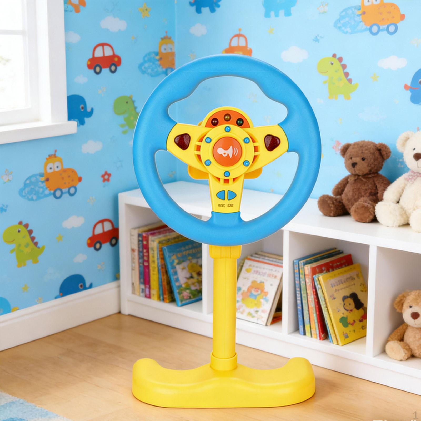 

Children s Steering Wheel with Music And Lights, Realistic Sounds, Electric Driving Toy, жовтий
