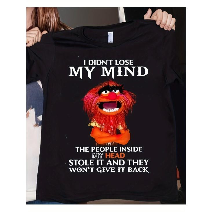 Men S Funny Muppets Ernie I Didn t Lose My Mind Graphic T-Shirt Black with Red Ernie & Muppets Characters - Casual Everyday Shirt for Muppets Fans S чёрный