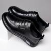 Fashion Men's Dress Shoes New Shiny Business Work Shoes Autumn Thick-soled Comfortable British Casual Men's Pu Leather Shoes for Men