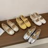 Fashion Ballet-style Single-shoe Women's 2025 New Spring and Summer Soft-soled Buckle Mary Jane Women's Shoes Flat Bean Shoes