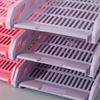 3-Tier Stackable Letter Tray Organizer, Polished Finish, PP Material, Desktop Document Holder, Office Supplies Storage Accessory