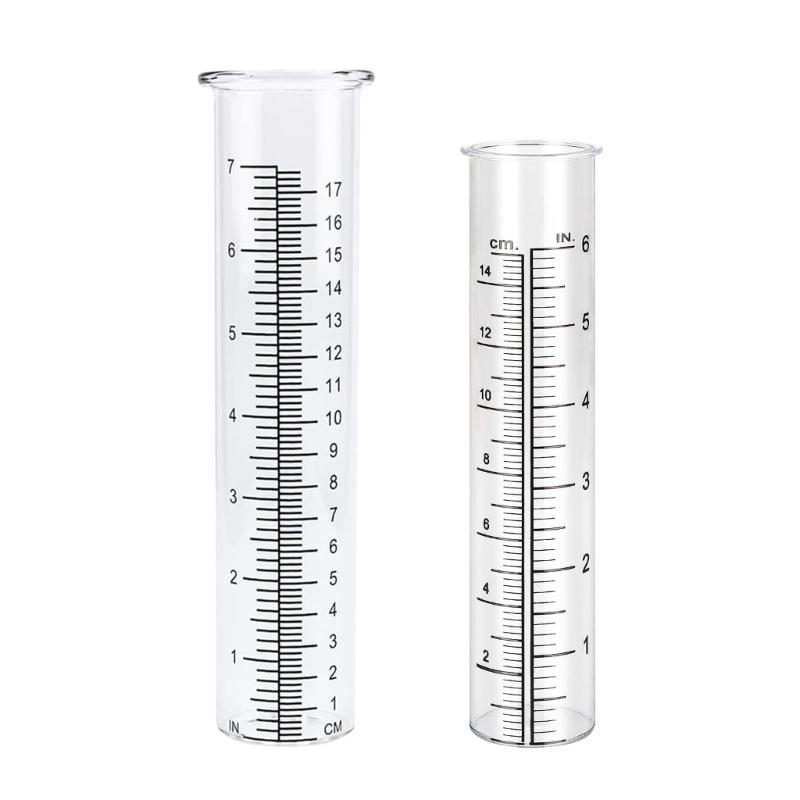 Rain Gauges Outdoor 7/8inch Large Capacity Rain Gauges Outdoor Easy- To Read Suitable for Yard Lawn Garden Fence