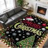 Christmas Printed Square Area Rug Soft Non Slip Floor Carpet For Bedroom Holiday Gift