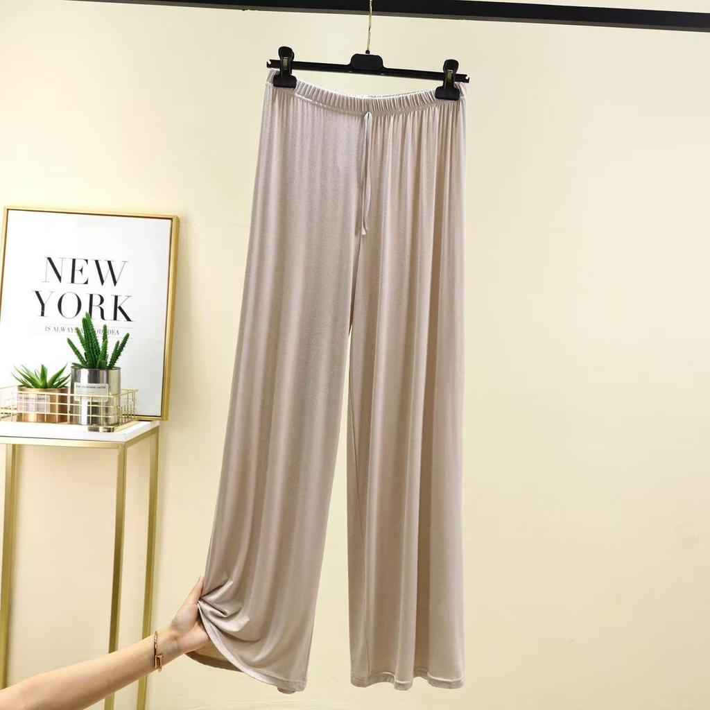 Spring/Summer Women's Plus Size High Waist Lace-Up Straight Leg Pants - Loose, Slimming, Versatile, Casual.