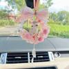 Pink Deer Car Rearview Mirror Hanging Pendant For Women