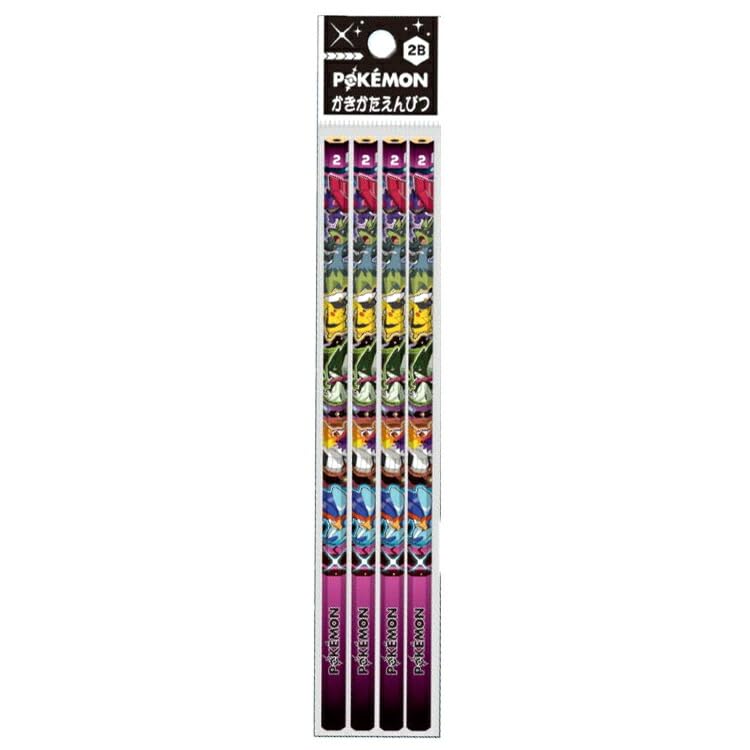 Showa Note Writing Pencils 2B Hexagonal Barrel 419211 Exciting New School Year Showa Note Pokémon 4-Pack чёрный