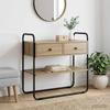Artisan Oak Console Table 80 X 40 X 75 Cm Engineered Wood