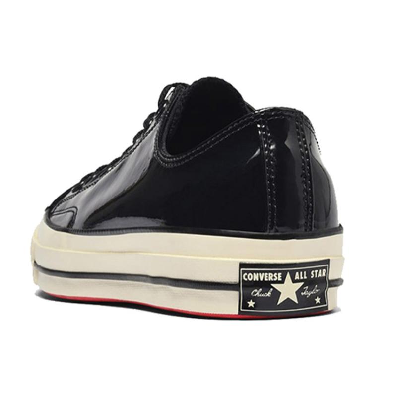 Converse 1970s 70 OX Slip Resistant Abrasion Low Top Board Shoes Unisex Gloss Black