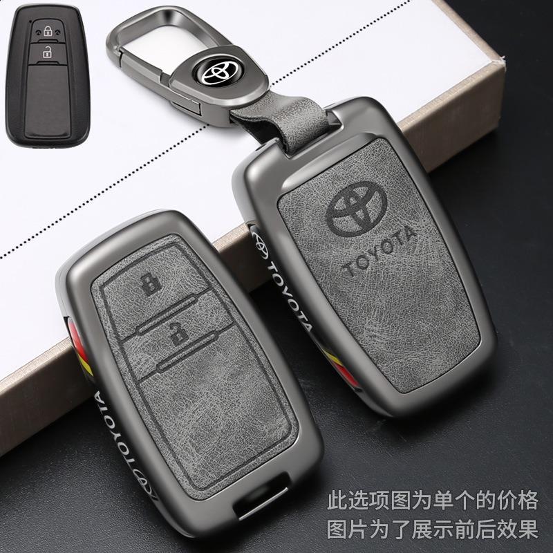 bzbn8 Car Key Case Cover Bag Shell For Toyota C-HR Prius RAV 4 Camry Corolla Land Cruiser 200 Prado Crown TLK 200 Yaris Cross Hilux