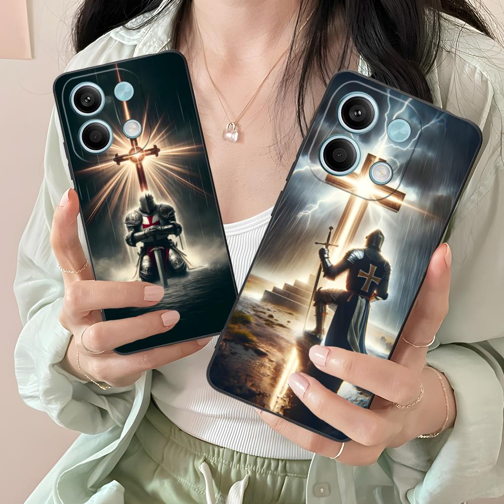Tempelritter Handyhülle für Xiaomi Redmi Note 14 13 12 11 S Pro Plus 4G 5G Farbige Druckabdeckung Hübsche Hülle Luxus