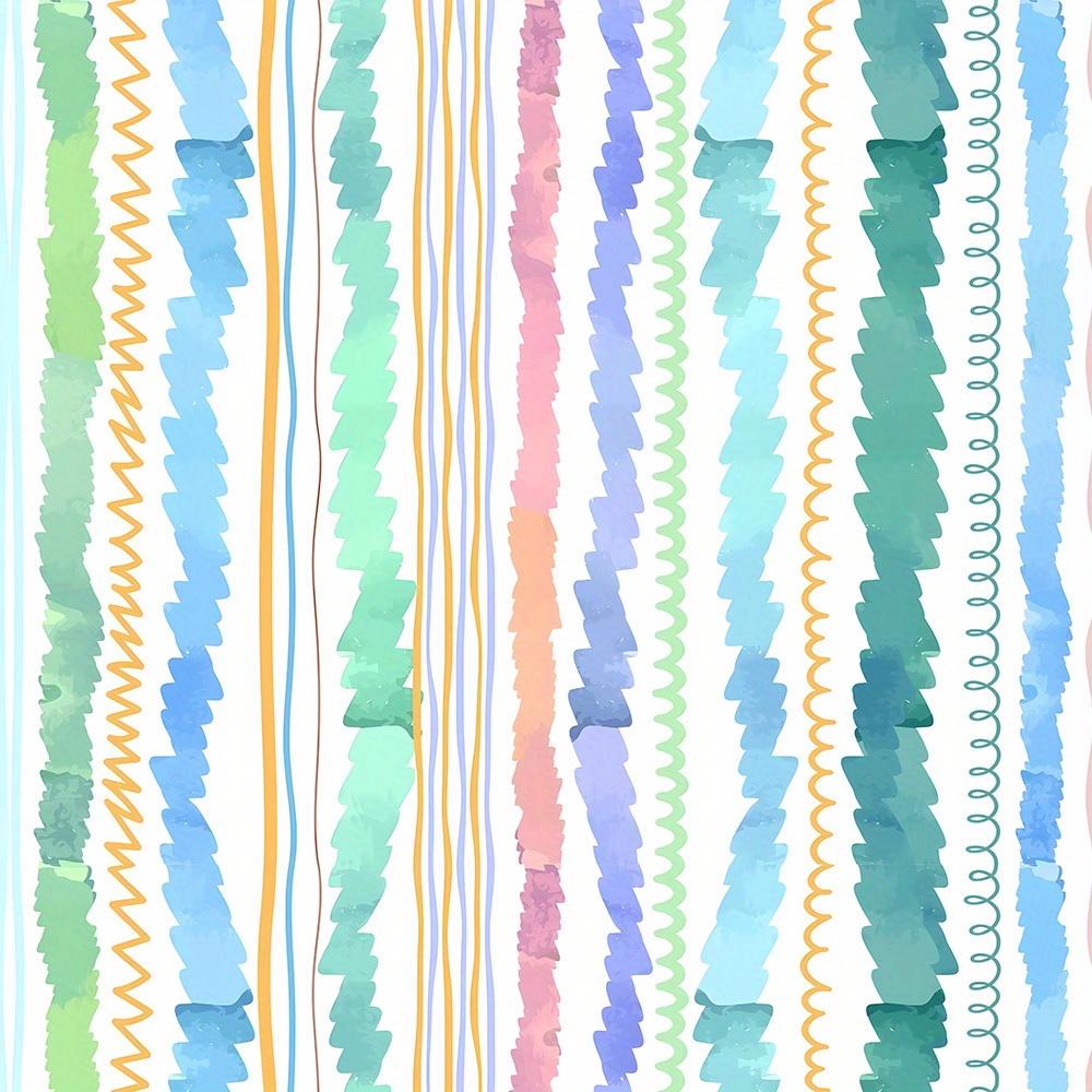Spring Shower Curtain - Digital Print, Hand-Painted Irregular Stripe, Waterproof, Bath & Toilet Partition Decor, 1pc