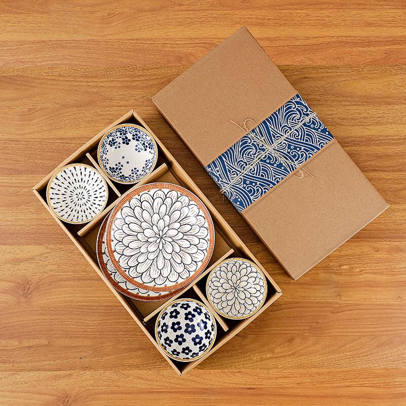 ZISIZ Retro Floral Ceramic Dinnerware Set