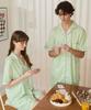 [Pink Zone] [2-Pack] Unisex Lemon Blue Short Sleeve Collar Pajamas Set [Shipped from Korea] 100% Authentic