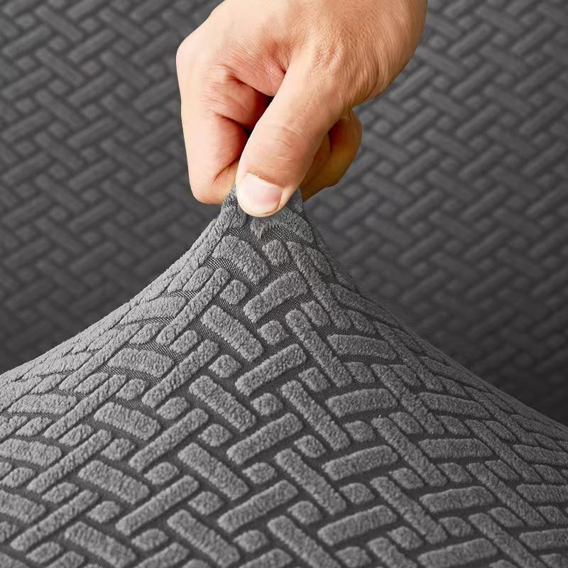 C-Shaped Backrest Chair Cover Elastic Stretch Removable Washable Split Slipcover for Home Dining Wood Chair Decoration