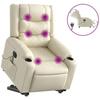 VidaXL Fauteuil Inclinable de Massage Électrique, Chaise de Relaxation avec Dossier et Repose-pied Réglables, Siège de Salon 3206564