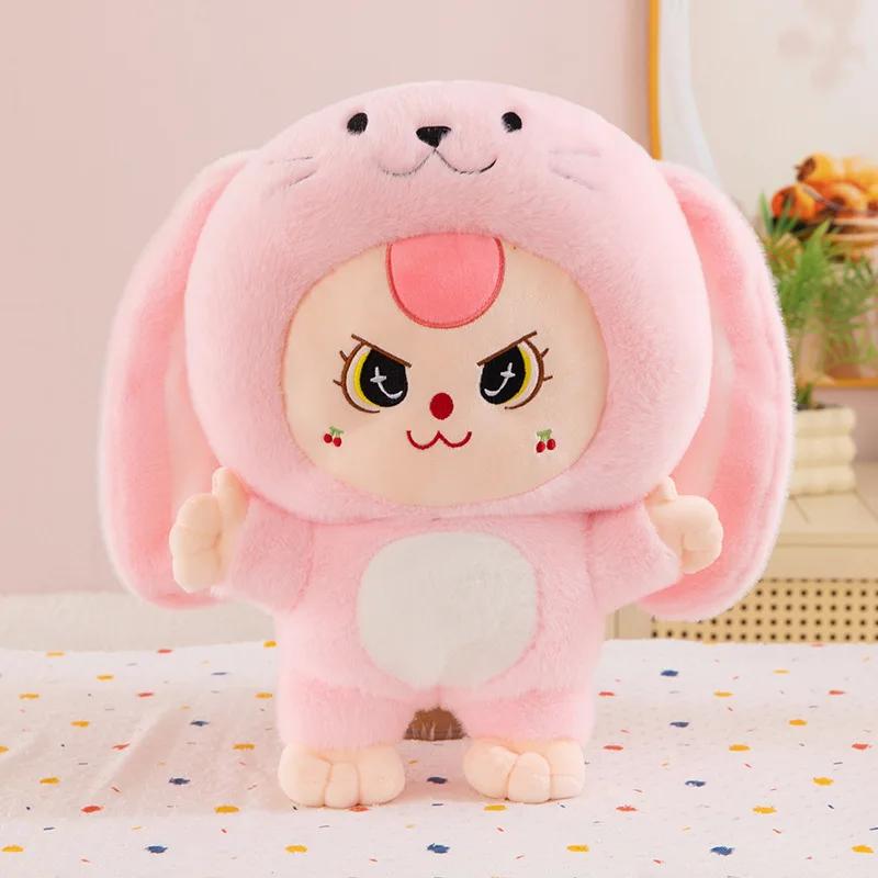 32/62Cm Kawaii Baby Three Years Old Plush Doll Toy Baby Three Rabbit Series Stuffed Pillows Toy Ornaments Xmasgifts For Girls