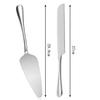 2-Piece Cake Knife and Cake Server Set (18-8 Stainless Steel Triangular with Single-Sided Gear for Easy Cutting), Premium Cheese Spatula, Convenient F