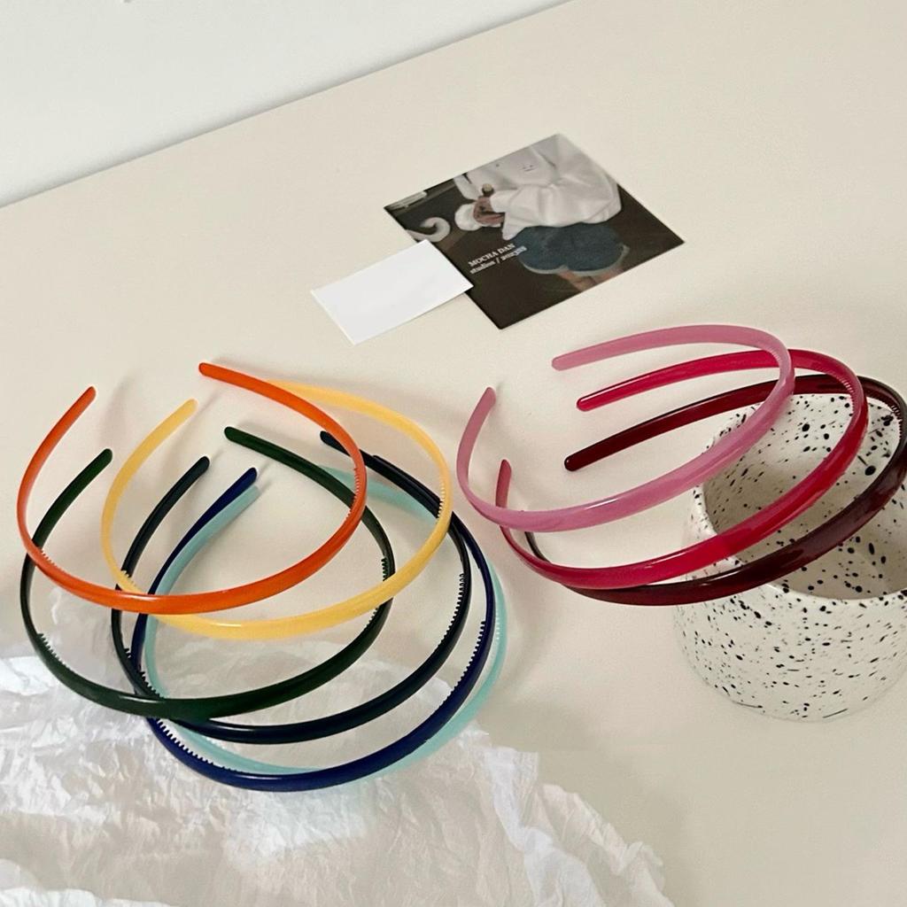 Translucent Head Hoop Band Plastic Head Bands Women Hairband For Girls Non-slip Toothed Hair Hoop Headwear Hair Accessories