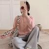 Korean New Age-reducing Small Fresh Round Neck Single-breasted Long-sleeved Soft Waxy Knitted Cardigan Sweater Knitted Cardigan Jacket