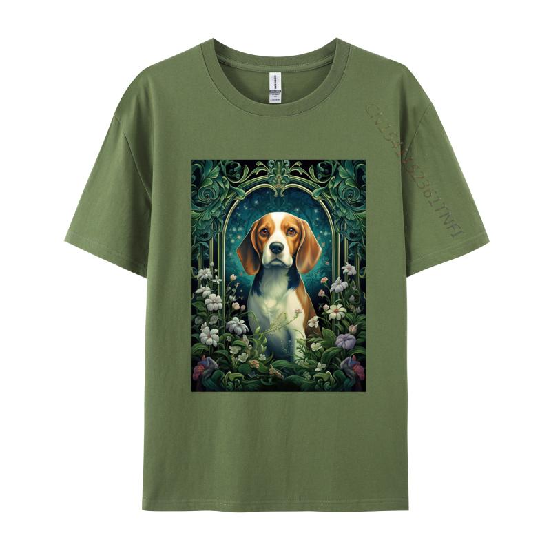Beagle Dog In Vintage Tshirt Male Tops Print Tees Custom Tees Red And Black Graphic T Shirt Drop Shipping