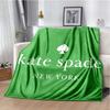 2026 New Fashion K-Kate-Spade Printed Blanket Sofa Bed Bedroom Living Room Portable Warm Extra Large Picnic Soft Blanket Stay