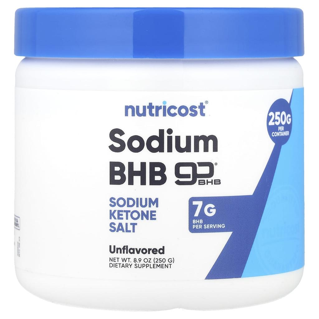 Nutricost, Sodium BHB, goBHB®, Unflavored, 8.9 oz (250 g)