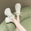 Fashion 7.5CM Heels Autumn Chunky Sneakers for Women 2024 New Casual Walking Platform Sports Shoes Woman Thick Bottom Dad Shoes Ladies