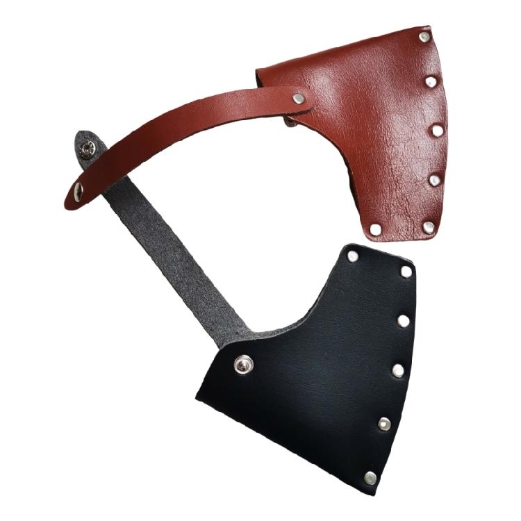 Outdoor Hatchets Holder with Safety Lock System Leather Construction Protective Case for Campers Hunters and Woodworkers