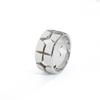 Starry Flickering Titanium Steel Wide Band Ring – Simple, Fashionable, Versatile Finger Ring for Women