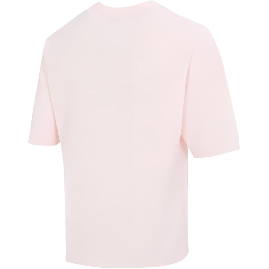 Puma Logo Print Training Fitness Trendy Breathable Round Neck Short Sleeve T-Shirt Women Tops Pink 677522-24