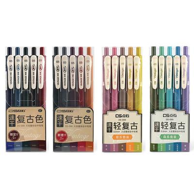 5 pezzi penne a inchiostro vintage set scrittura ad asciugatura rapida penna a sfera multi colore da 0,5 mm per diario disegno pennarello fodera arte scuola fai da te