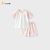 TONGTAI Baby Pure Cotton Short Sleeve Homewear Set