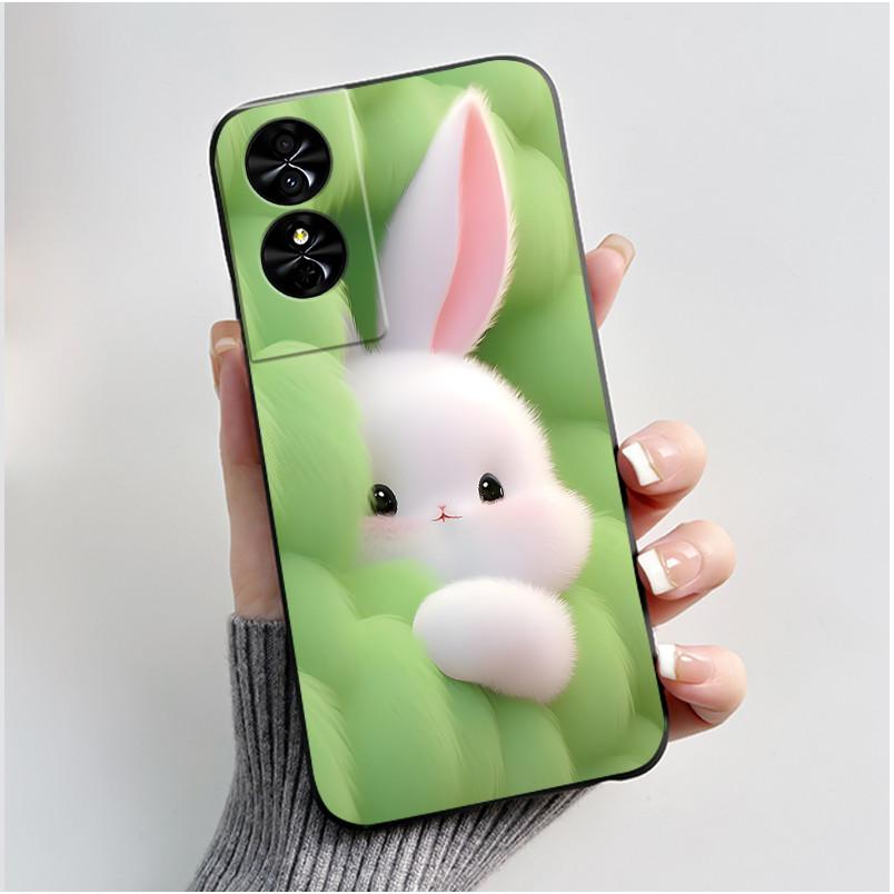 Phone Case For TCL 40 NxtPaper Back Cover Cute Rabbit Cat Funda Silicone Soft Coque For TCL 40 NxtPaper 4G Shockproof Case Shell