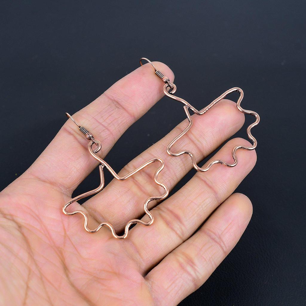 Designer Copper Earrings, Handmade Gemstone Earrings Jewelry, Gifts For Wife Brand New Earrings