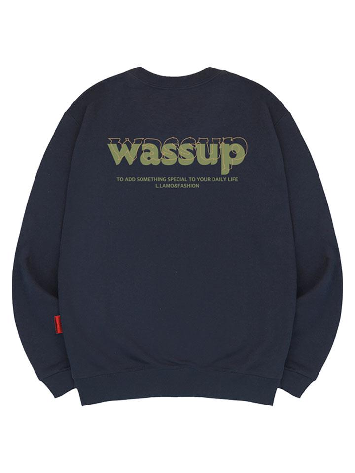 Ellamo Wassup Sweatshirt Unisex Plus Size S~4Xl (Type B)