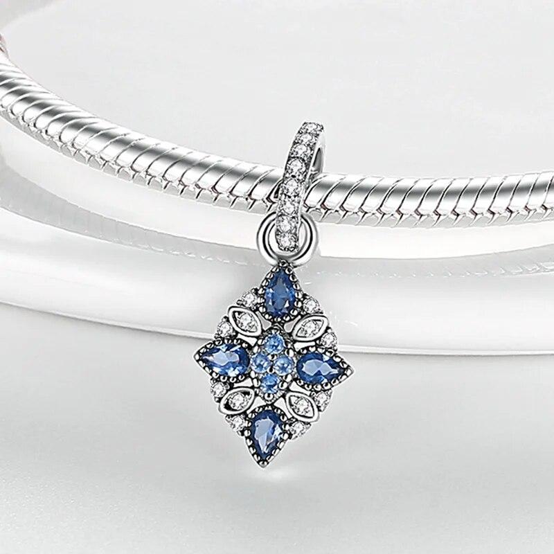 Pendentif porte-bonheur yeux du diable bleu, en argent Sterling 925, breloques en forme de palmier égyptien, perle, bijoux à faire soi-même