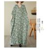 Summer V-neck Large Size Loose Literary Vacation Style Dresses