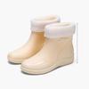 Women's Autumn And Winter Fashionable Anti Slip Waterproof Wear Resistant And Plush Thick Soled Midsole Rain Boots