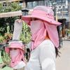 Sunshade Sunscreen Bucket Hat Men's Outdoor Large Brim Waterproof Quick-drying Fishing Hat Summer UV Protection Sun Hat