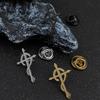 Symbol Culture Stainless Steel Brooch, Ancient Mythological Serpent Symbol Badge, Jewelry for Health and Guardianship.
