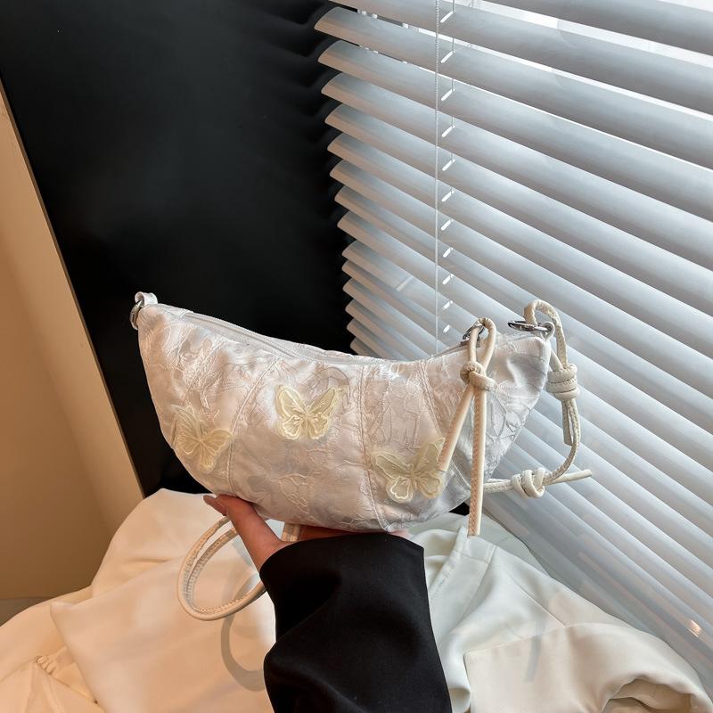 

Сумка женская новая универсальная летняя вышивка косая сумка высокого класса легкая роскошь сумка-тоут под мышкой белый