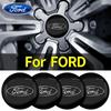 Car Sticker Ford 4Pcs Car Wheel Hub Cap Metal Emblem Stickers For Ford Focus 2 MK2 3 4 MK3 4 ST Mondeo Festiva Fusion Suit Fiest