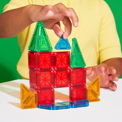 Mini 3D Magnetic Tile Building Blocks,STEM Magnet Toys Educational Toys,26PCS Travel Magnetic Construction Set for Kids