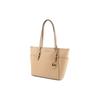 Michael Kors Mk Charlotte Logo Zip Closure Saffiano Leather Tote Bag Women Tote Beige 35T0GCFT7L-CAMEL