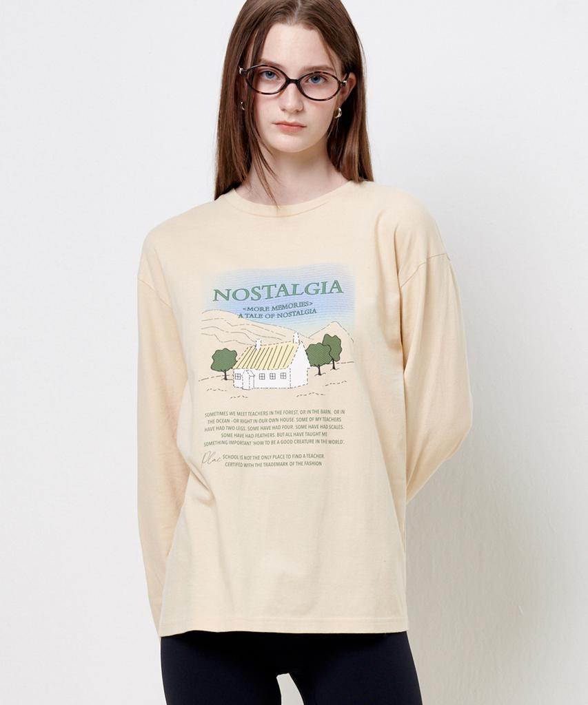 PLAC WOMEN Nostalgia Long Sleeve T-Shirt Beige