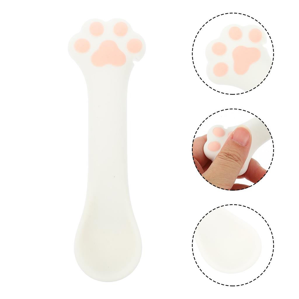 Silicone Cat Food Spoon Manual Can Opener Multifunctional Pet Food Can Scoop Lever Design Reaches Bottom Corners Damage