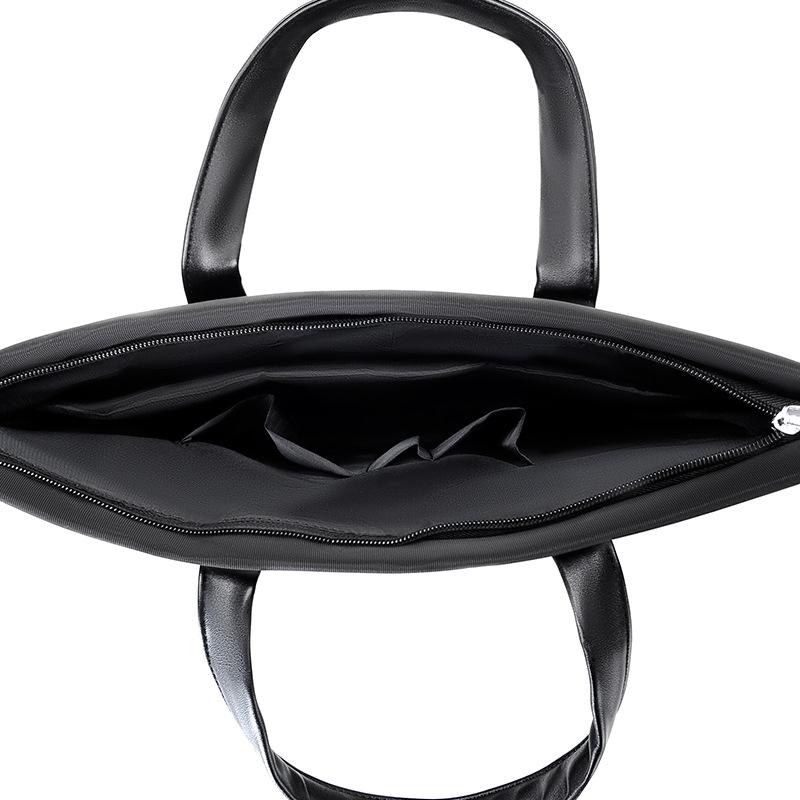 Pasta Masculina de Negócios Leve Bolsa de Mão Grande Capacidade Bolsa para Computador de Mão Bolsa de Ombro Casual Bolsa Transversal