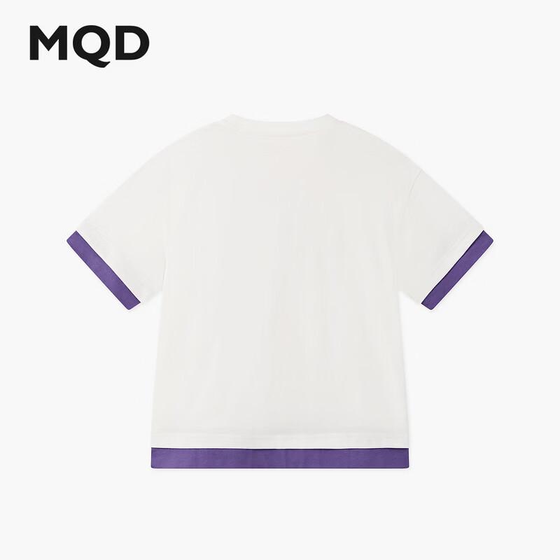 MQD Boy's Color-Block Cuff Cotton T-Shirt