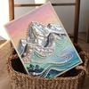 Crystal Pearl Painting 5D DIY Frame Decoration Painting Mountains Home Wall Decoration Transparent Pearl Gemstone Painting Picture Art Crafts