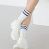 Nitina Striped Crew Socks WH